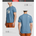 零碼出清(男)【THE NORTH FACE】北臉FlashDry 閃電快乾短袖圓領印花上衣T恤 吸濕排汗 亞洲尺寸-藍灰4UAK_1