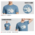 零碼出清(男)【THE NORTH FACE】北臉FlashDry 閃電快乾短袖圓領印花上衣T恤 吸濕排汗 亞洲尺寸-藍灰4UAK_3
