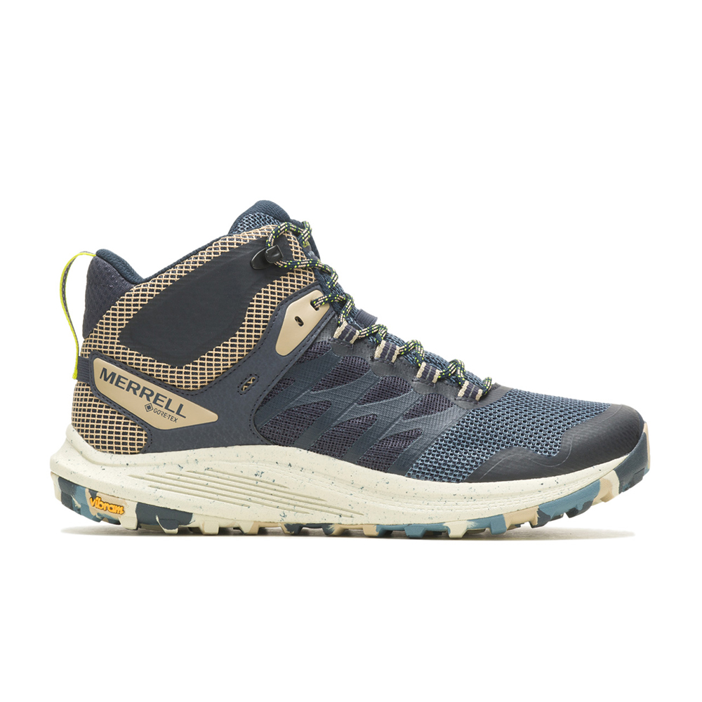(男)【MERRELL】NOVA 3 MID GORE-TEX 中筒登山鞋(Vibram TC5+黃金大底)-海軍藍 ML067619