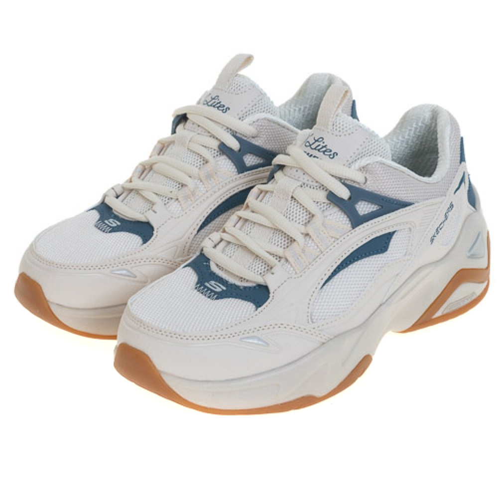 女)【斯克威爾SKECHERS】 D'LITES HYPER BURST休閒鞋米白/藍149984NTBL