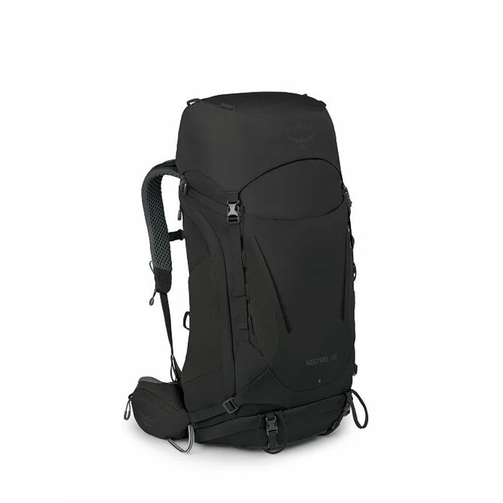 【OSPREY】KESTREL 48 網架輕量登山後背包(L/XL)-黑 10004759