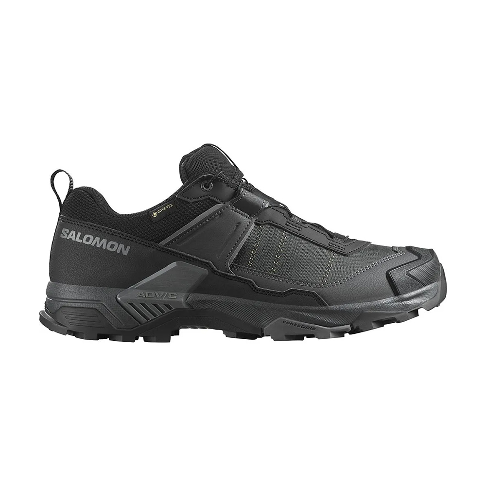 (男)【SALOMON】X ULTRA 5 Gore-tex 低筒登山鞋(寬楦)-黑灰 L47727400
