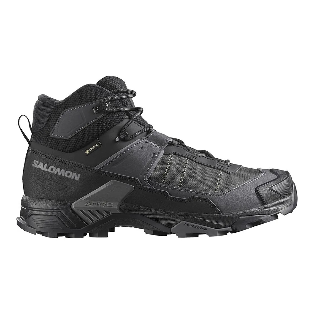 (男)【SALOMON】X ULTRA 5 Gore-tex 中筒登山鞋(寬楦)-黑灰 L47755400