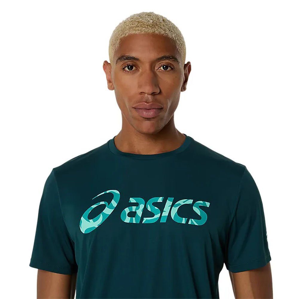 男)【亞瑟士ASICS】MATCH SEASONAL GRAPHIC TEE 短袖上衣-綠色