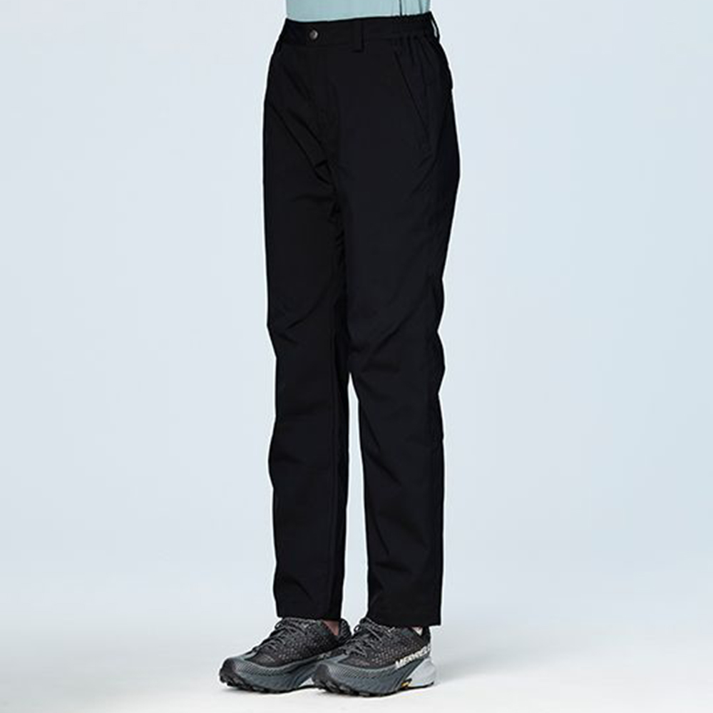 (女)【Wildland 荒野】PILE防風防潑極暖機能褲-印黑色 W2307-165