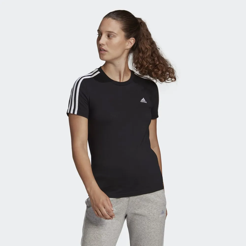 ADIDAS LOUNGEWEAR ESSENTIALS SLIM 3-STRIPES 短袖T恤