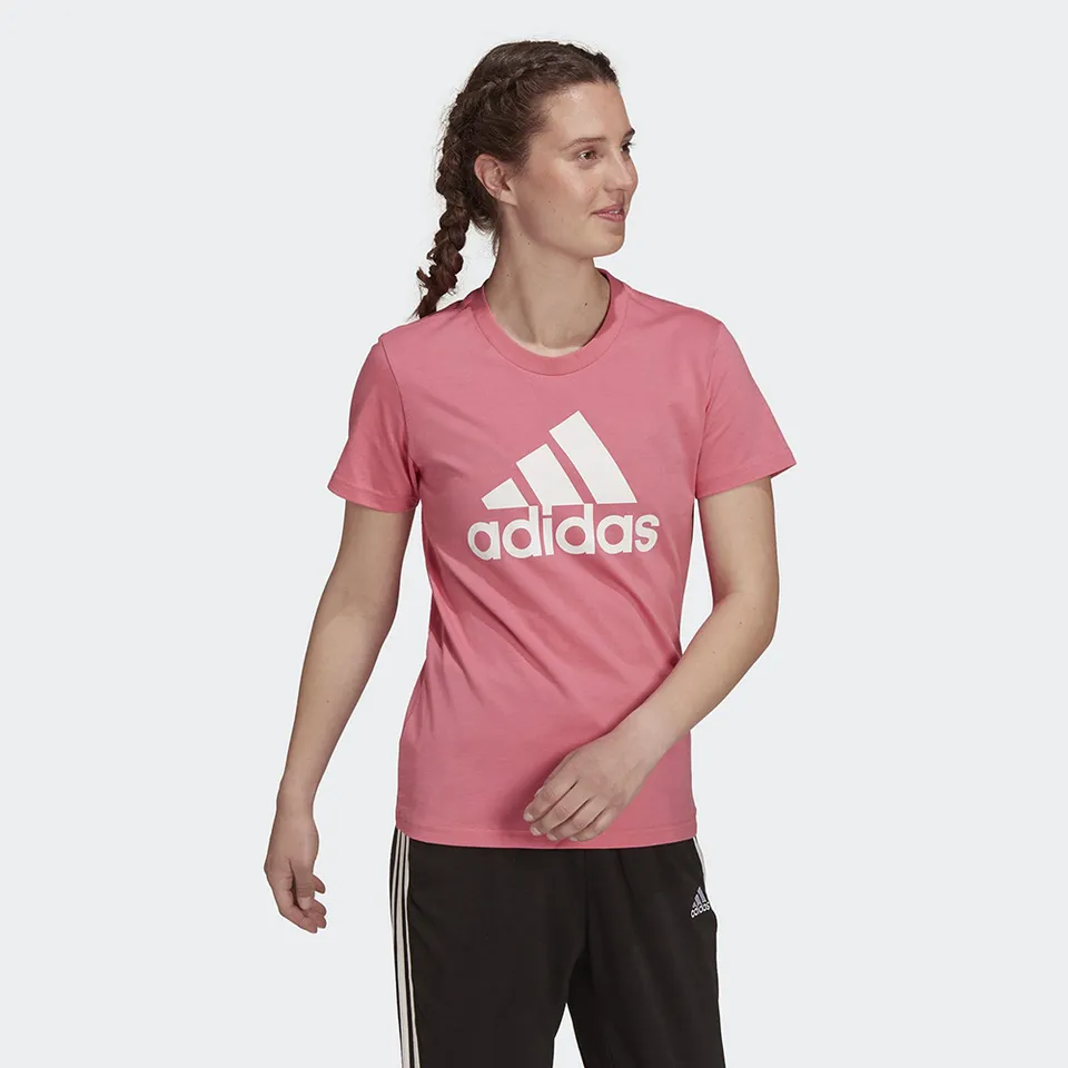 ADIDAS ESSENTIALS 短袖T恤-粉紅/白 H07811