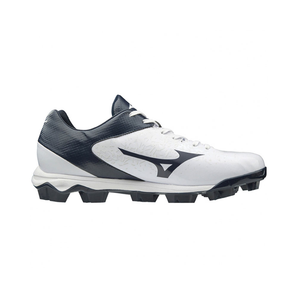 美津濃MIZUNO WAVE SELECT NINE 棒壘球鞋-白黑丈青11GP192214 | 新竹