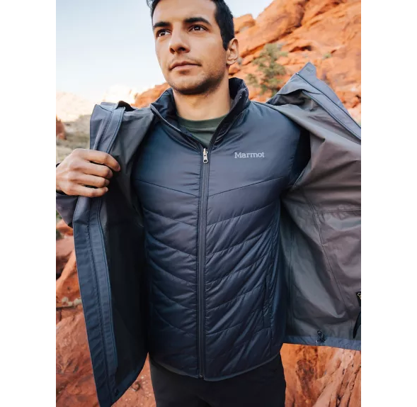 Marmot Minimalist Component Gore-Tex 兩件式防水化纖保暖外套-橘 31530-9316