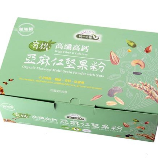 【統一生機】有機高纖高鈣亞麻仁堅果粉 (25g*30入/盒)(買1送1)