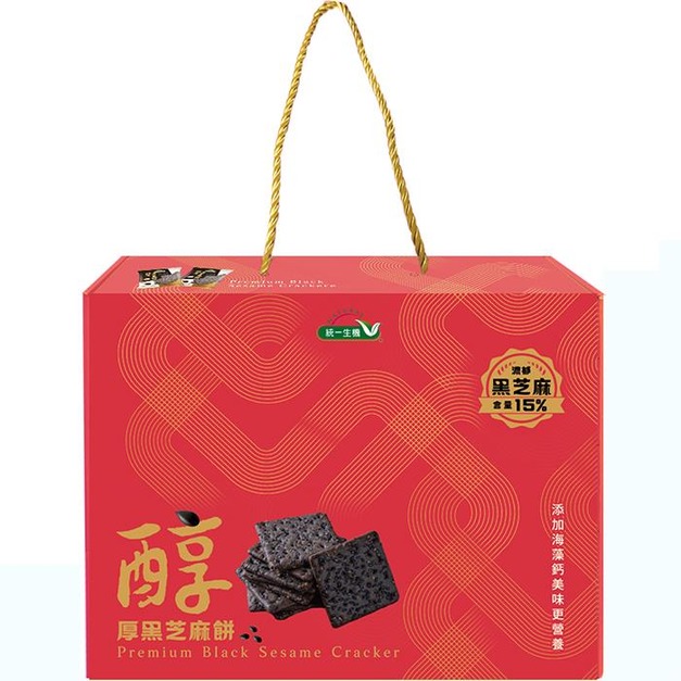 【統一生機】醇厚黑芝麻餅禮盒(15.5g*24包)