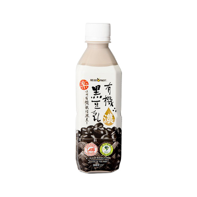 【統洋】有機濃醇黑豆乳漿-低糖 360ml(12入/箱)