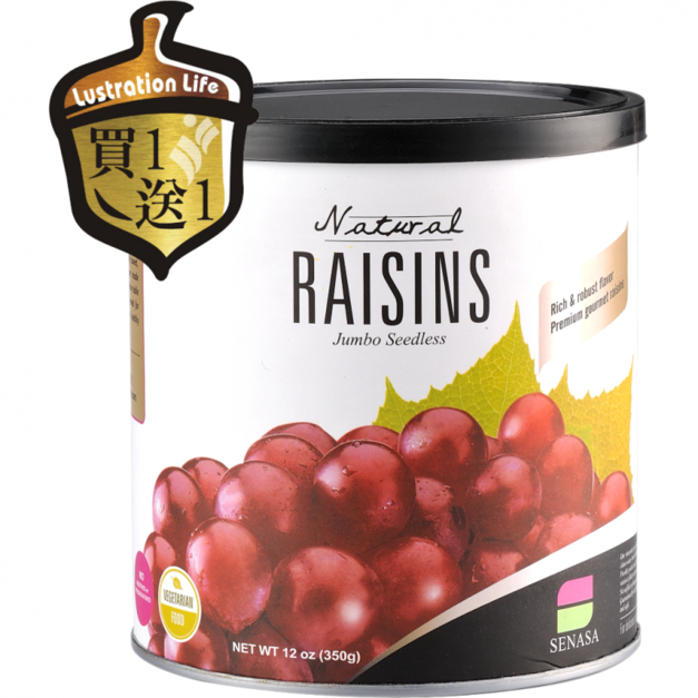 【清淨生活】超大無籽葡萄乾 350g/罐(買1送1)