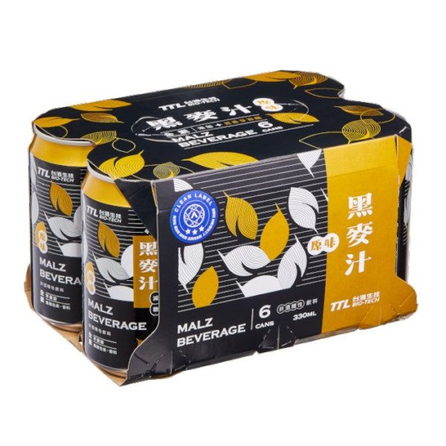 【台酒】原味黑麥汁330ml(6罐裝)｜全素