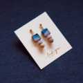 深海方形幾何耳環