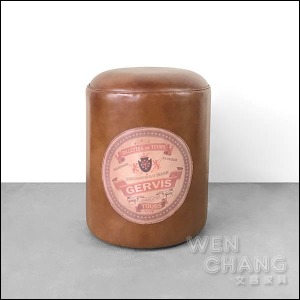 LOFT 工業風 復古做舊 瘋馬馬鞍椅凳 備用椅 矮凳 沙發腳踏 ST056