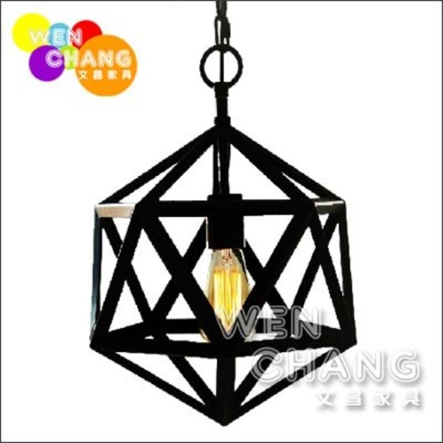 歐式古典風格 工業風 鐵藝六角吊燈 LC012
