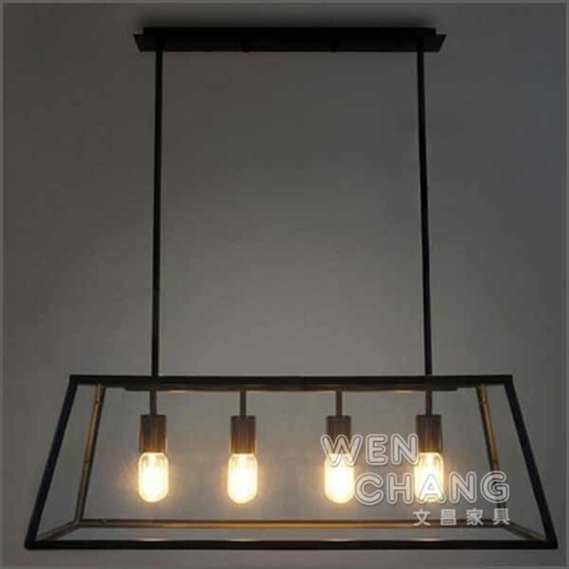 極簡北歐風 RH款 斐拉長型玻璃櫥窗吊燈 LC008