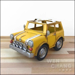 美式手工車 鄉村 復古MINI車筆筒收納筒  汽車模型筆筒 Z109