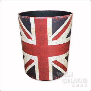 復古鄉村 美式工業 手繪塗鴉風格垃圾桶 置物桶 雜誌櫃 Z016