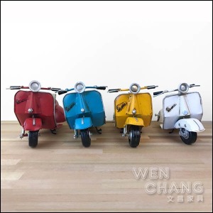 美式復古手工車 復刻 鄉村 偉士牌機車模型 Z107