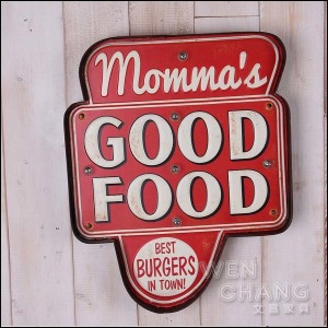 LOFT 美式鄉村工業風 復古 GOOD FOOD 好食物 LED壁掛 掛飾 Z007