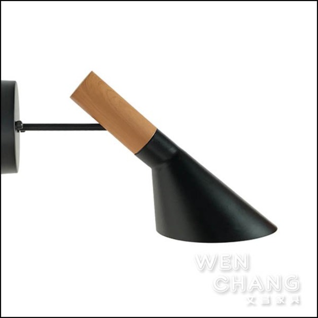 北歐簡約 AJ仿木紋壁燈 床頭壁燈 黑白兩色 LB-019