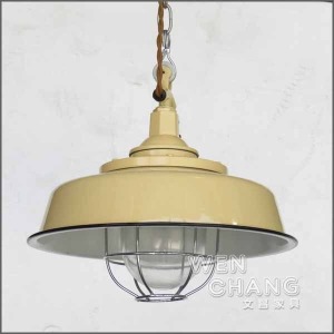 工業風 異材質個性吊燈 工業有蓋船燈 小款黃色 LC-069-1《特價》