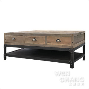 LOFT 莫特鐵木六抽大茶几 超大茶几 雙邊抽屜 TTB031