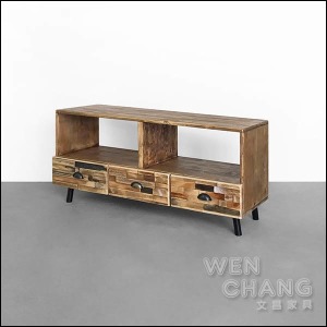 訂製品 仿舊復古 麥格文三抽電視櫃 矮櫃 CU058