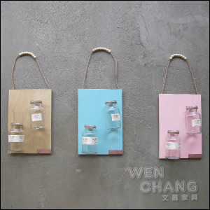 ZAKKA鄉村 玻璃瓶裝飾壁掛 長型 玻璃植栽 Z073