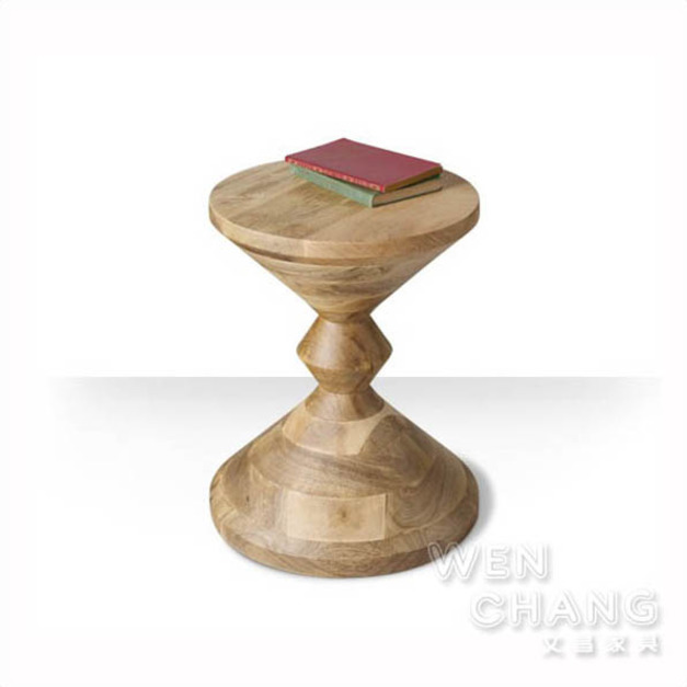 LOFT復古 扯鈴實木椅凳 工業木製圓頂凳 ST069