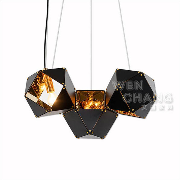 北歐 幾何簡約 DNA吊燈三頭 氣氛燈 復刻版 LC-109-3