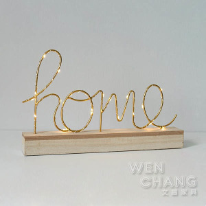 北歐風格 HOME金色字母裝飾夜燈 擺件 Z159