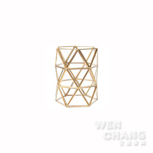 鍍金黃銅崁玻璃筆筒、化妝筒 Z177-A