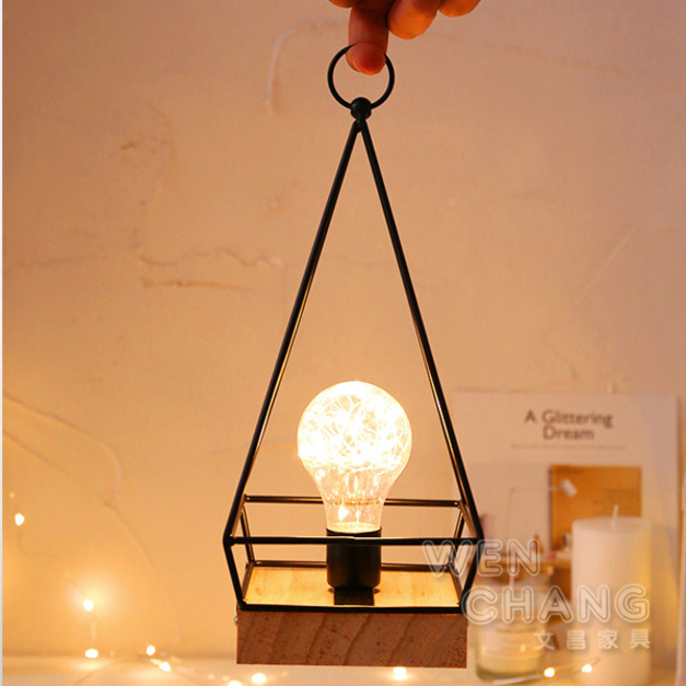 北歐風 輕奢華風 IG款 三角造型LED小夜燈 桌燈 Z183