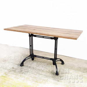 訂製品 工業風 塑合板仿舊 鑄鐵腳 四人坐餐桌 商空愛用 CUA-025-2  無現貨