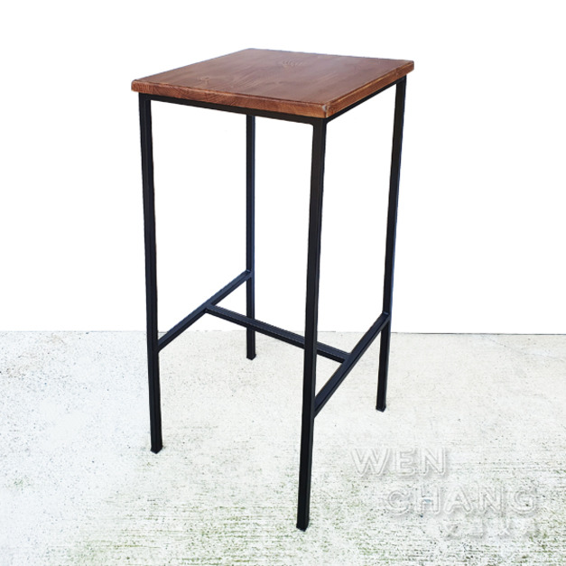 訂製品 LOFT 工業風 吧台桌 吧桌 鐵腳+實木桌面 雙人座 小吧檯桌 CUA-026