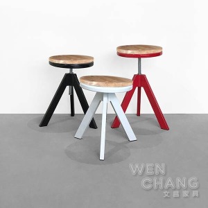 [出清] 復古工業鐵凳 艾洛鋼鐵矮凳 木頭版 iron tough style ST013