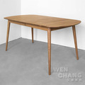 托克變形餐桌 TB019 北歐風白橡木餐桌・可伸縮設計・家庭與商空皆宜
