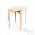 日系耐用白橡實木簡約傢俱 素色 南斯系列 四腳圓凳 ST029_3