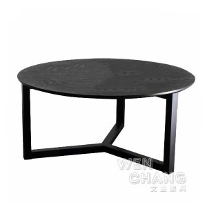 北歐風 全白橡木實木 賓士大茶几加大 黑色 TTB021