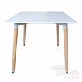 北歐風 莉莉安 80方桌 休閒桌 洽談桌 木頭與白色桌面混搭 TBB007