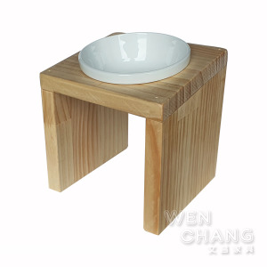 訂製品 手工製 寵物斜口碗 飼料盆 飼料碗 1碗賣場 CU084-1