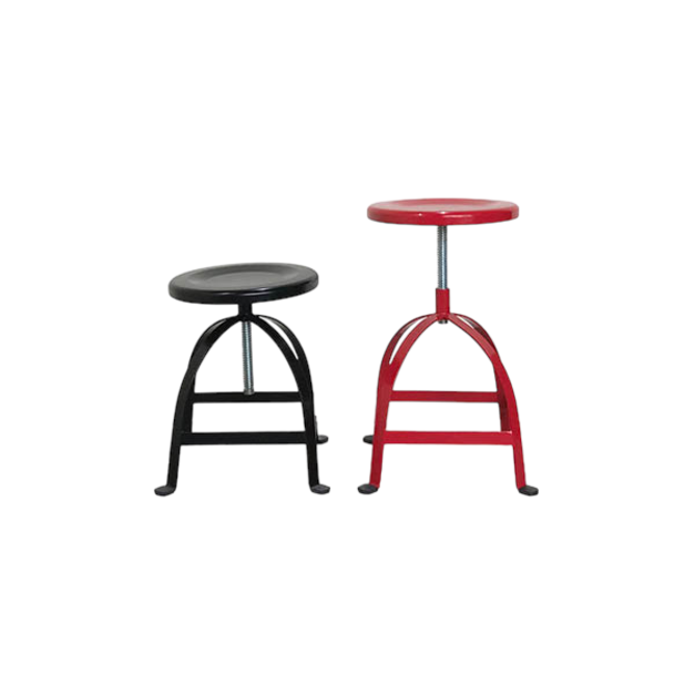 [出清] 復古工業鮮豔 卡樂芙全鐵旋轉圓凳 鐵凳 工作椅 ST012