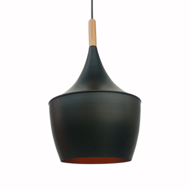 北歐極簡風 印度黃金敲打吊燈 木頭版 內面有金色敲打痕 B寬型款 LC-088  〈特價〉