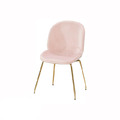 甲蟲椅 絨布餐椅 鍍金腳輕奢華風格 Beetle Dining Chair