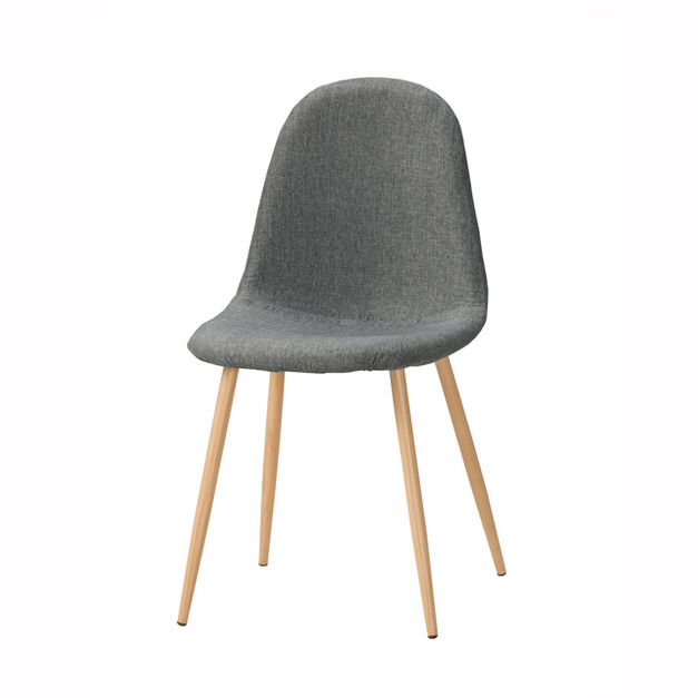 【商空餐椅推薦】梅維斯餐椅 日式風 × 多材質選擇｜亞麻布 ｜金屬烤木紋腳｜商用空間首選 CHR066