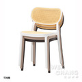 北歐風 設計款 網美風 露西 圓背 塑料 藤編 餐椅 網美 咖啡廳 餐椅 鄉村風 戶外椅 CHR060_2