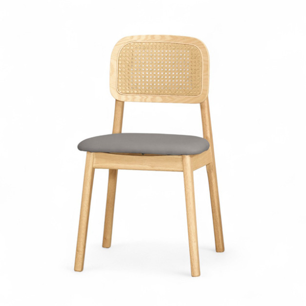 藤編沃芬餐椅 軟墊板 實木餐椅 侘寂風 北歐風 藤編造型休閒椅  自然系網美必備款 CH098